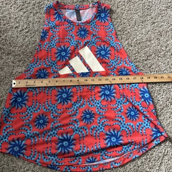 Adidas X Farm Rio Red Blue Sleeveless Tank Pull Over Active Logo Size Medium - Picture 14 of 16